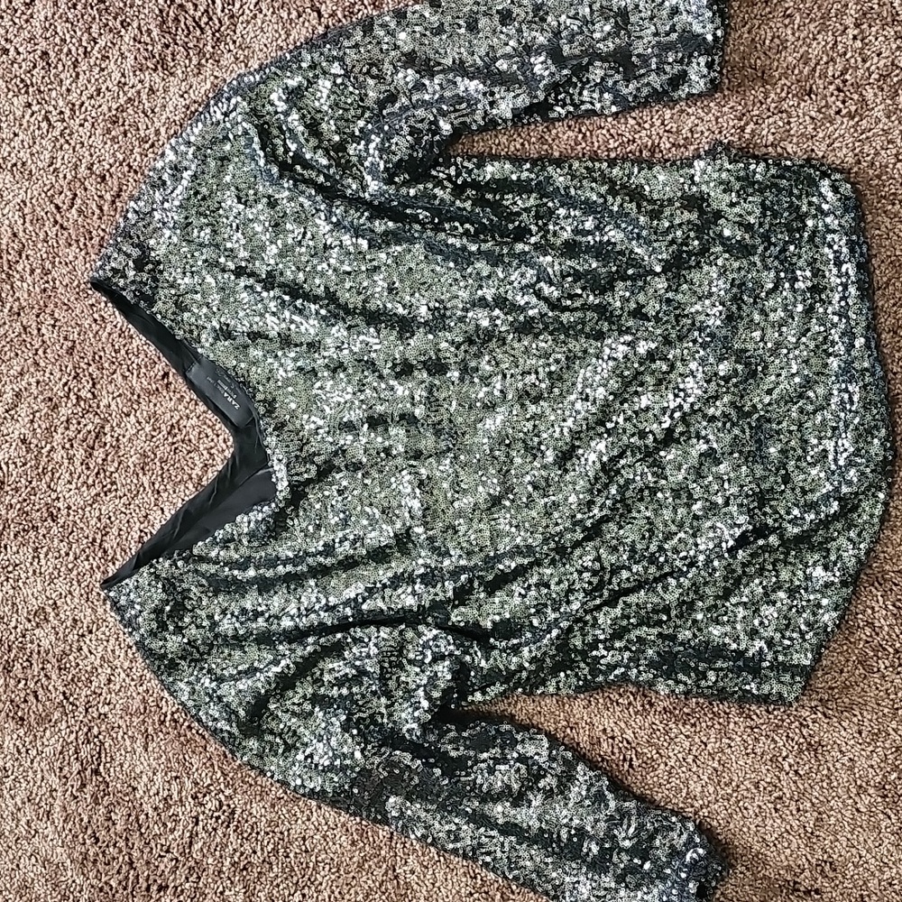 Zara Sequin fancy shirt